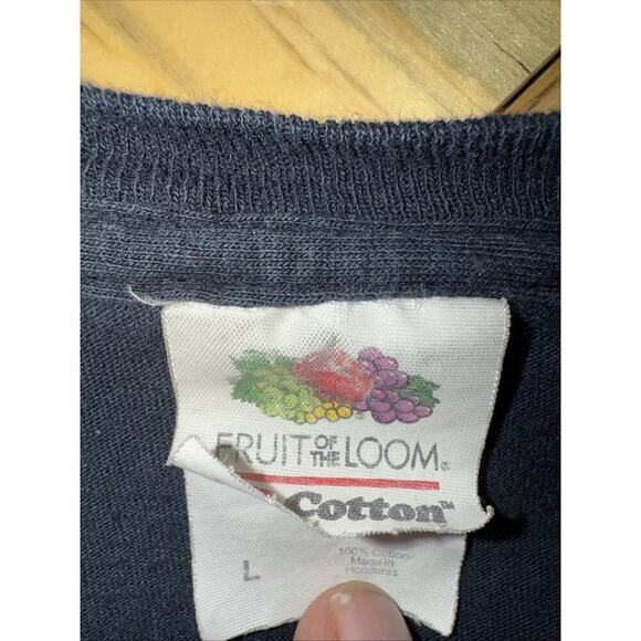 VTG L Dripping Neon Skull Black T-Shirt Street wear Gothic Y2K - Picture 3 of 4